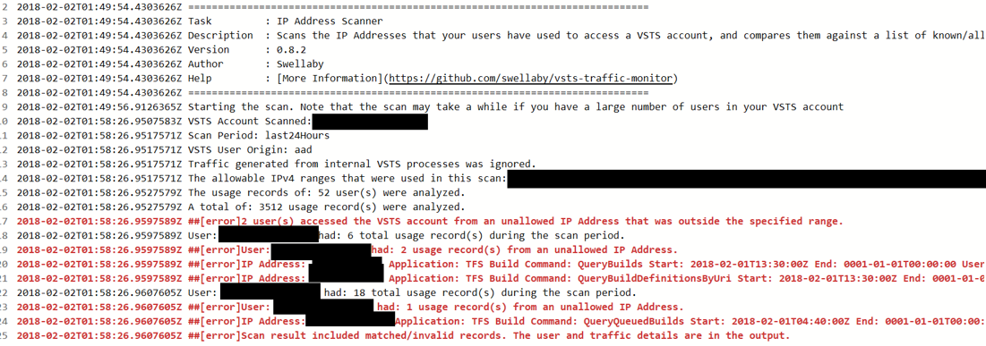 Failed Scan Example